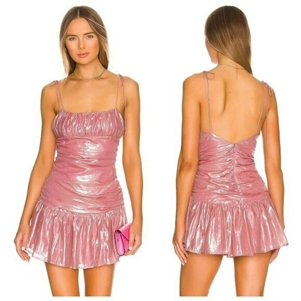 MAJORELLE Grazia Mini Dress - Iridescent Pink